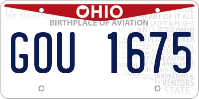 OH license plate GOU1675