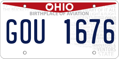 OH license plate GOU1676