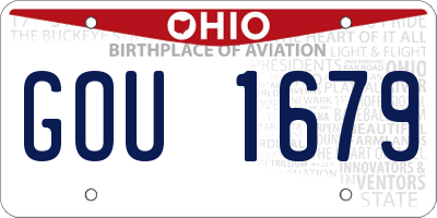 OH license plate GOU1679