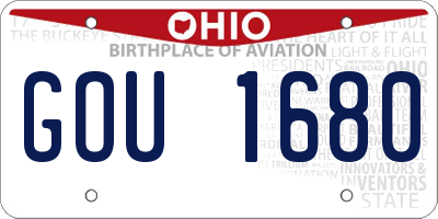 OH license plate GOU1680