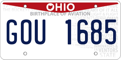 OH license plate GOU1685