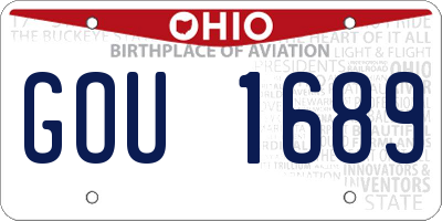 OH license plate GOU1689