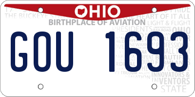 OH license plate GOU1693