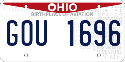 OH license plate GOU1696