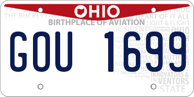 OH license plate GOU1699