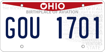 OH license plate GOU1701