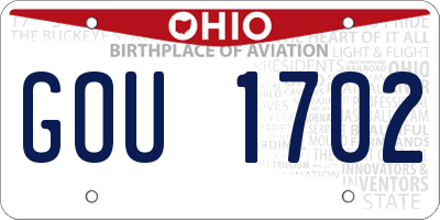 OH license plate GOU1702