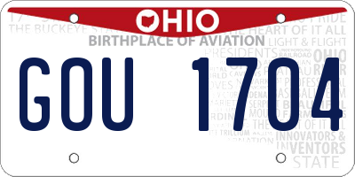 OH license plate GOU1704