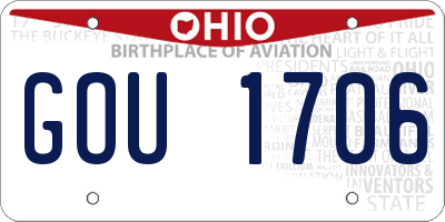 OH license plate GOU1706