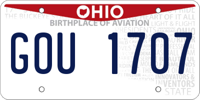 OH license plate GOU1707