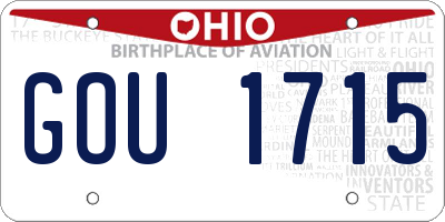 OH license plate GOU1715