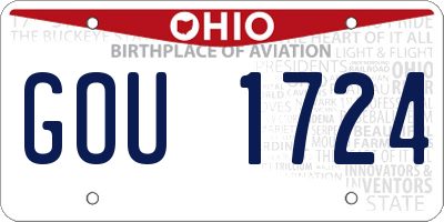 OH license plate GOU1724
