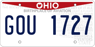 OH license plate GOU1727