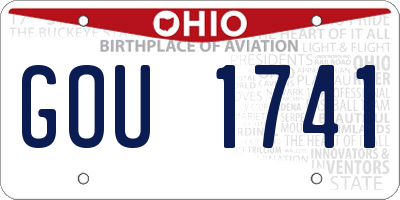 OH license plate GOU1741