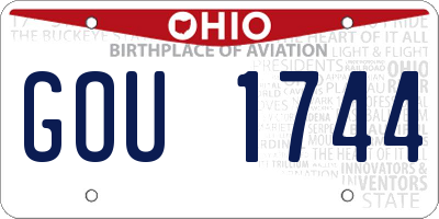 OH license plate GOU1744