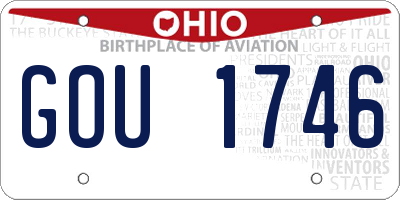OH license plate GOU1746
