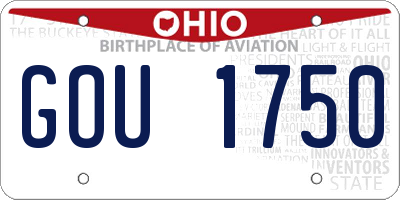 OH license plate GOU1750
