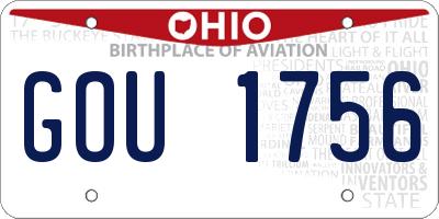 OH license plate GOU1756