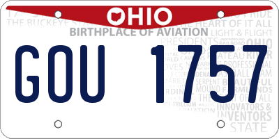 OH license plate GOU1757