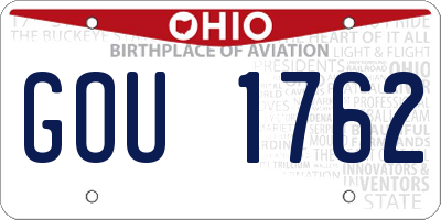 OH license plate GOU1762