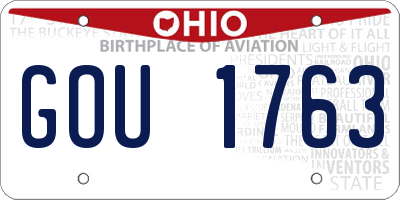 OH license plate GOU1763