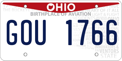 OH license plate GOU1766