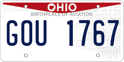 OH license plate GOU1767