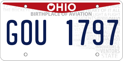 OH license plate GOU1797