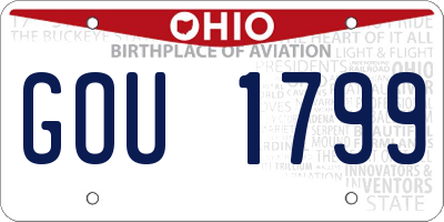 OH license plate GOU1799