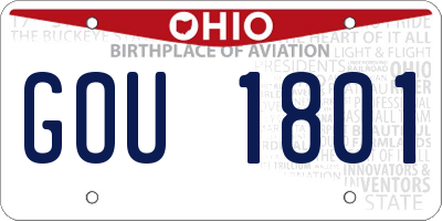 OH license plate GOU1801
