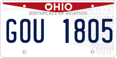OH license plate GOU1805
