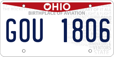 OH license plate GOU1806