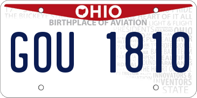 OH license plate GOU1810
