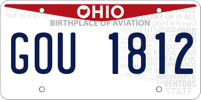OH license plate GOU1812