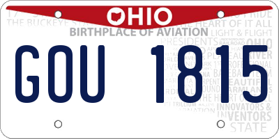 OH license plate GOU1815