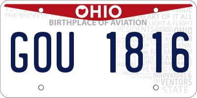 OH license plate GOU1816