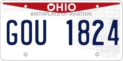 OH license plate GOU1824