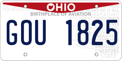 OH license plate GOU1825