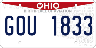 OH license plate GOU1833