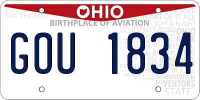 OH license plate GOU1834