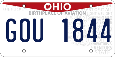 OH license plate GOU1844