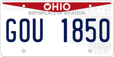 OH license plate GOU1850