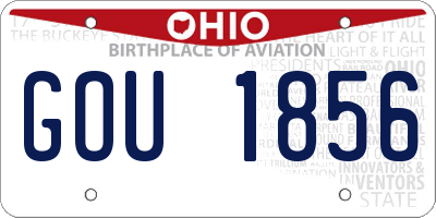 OH license plate GOU1856