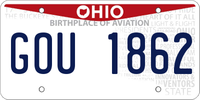 OH license plate GOU1862