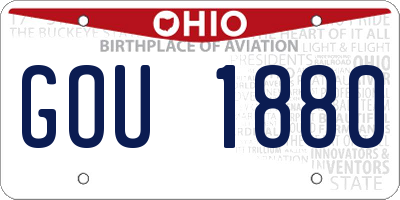 OH license plate GOU1880