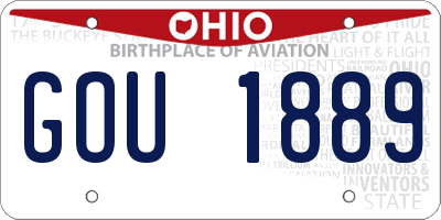 OH license plate GOU1889