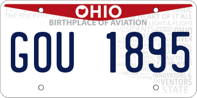 OH license plate GOU1895