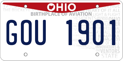 OH license plate GOU1901