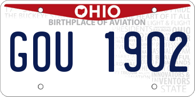 OH license plate GOU1902