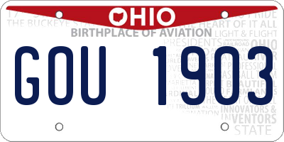 OH license plate GOU1903